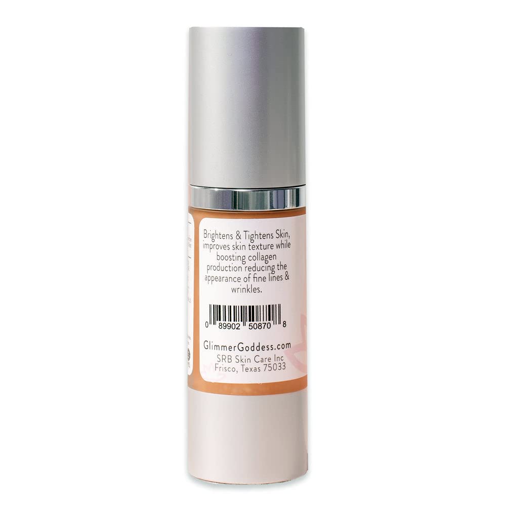 Glimmer Goddess Organic Vitamin C Face Serum with Kakadu Plum & Hyaluronic Acid – Hydrating & Revitalizing, 1 oz